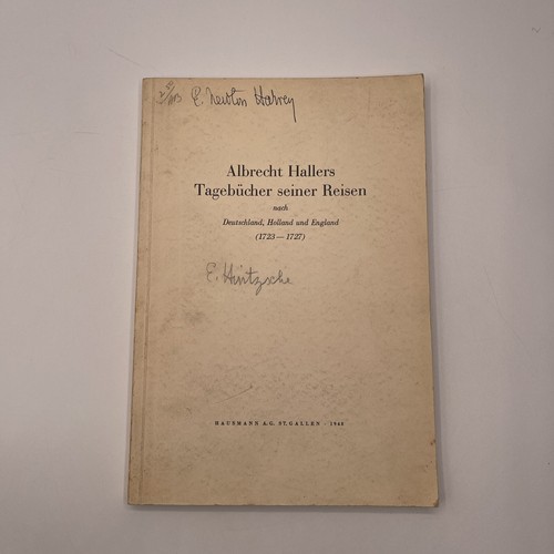 Albrecht hallers tagebucher - hallers,