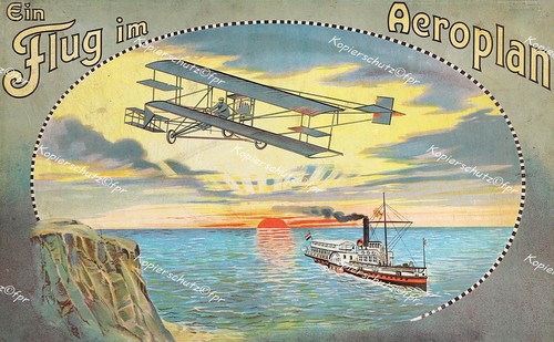 Aviator aircraft biplane - , pilot
