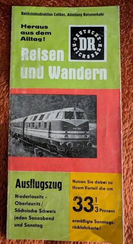 Original gdr leaflet travel - leaflet, "travel